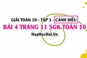 Giải bài 4 trang 11 Toán 10 tập 1 SGK Cánh Diều